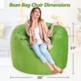 thumbnail image 2 of 3FT Bean Bag Chair Bean Bag Chairs for Adults Bean Bag with Filler Big Beanbag Chair for Gaming Large Memory Foam Bean Bags with Dutch Velet Cover for Living Room Bedroom, (36×36×24")-Lime, 2 of 15