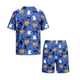 thumbnail image 5 of Leidass Mens Halloween Pajama Set Short Sleeve Sleepwear Lounge Set Crew Neck Tee and Shorts Casual Homewear Two Piece Outfit Sky Blue 3XL, 5 of 7
