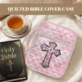 thumbnail image 4 of HELLHERO Pink Marble Portable Quilted Bible Cases for Daily Use School, Polyester Fabric Bible Cover Case with Zippered Pocket, 4 of 9