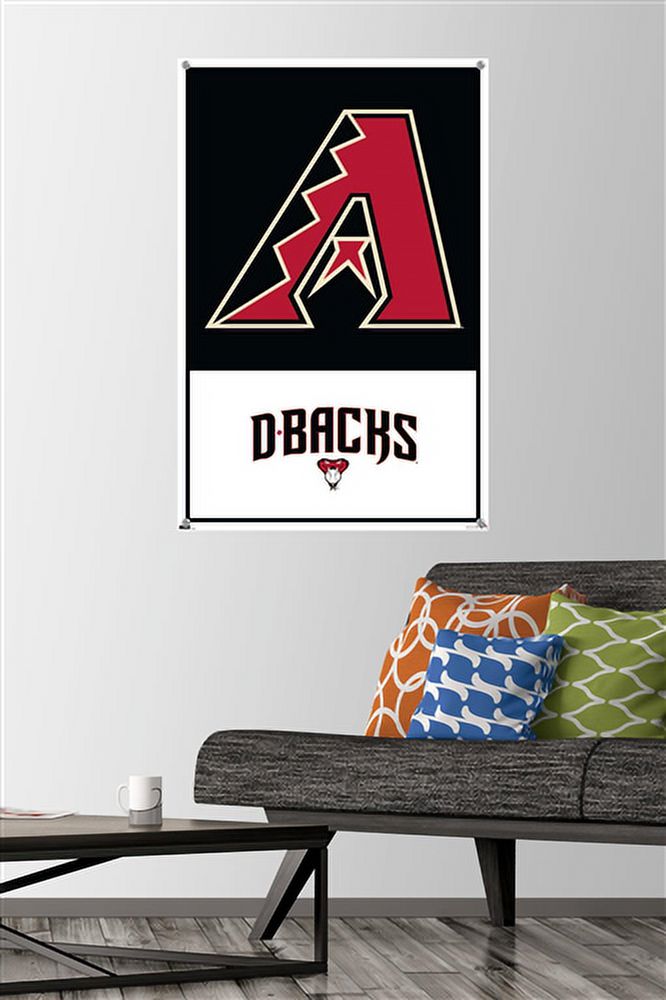 MLB Arizona Diamondbacks - Logo 22 Wall Poster with Pushpins, 22.375" x 34"