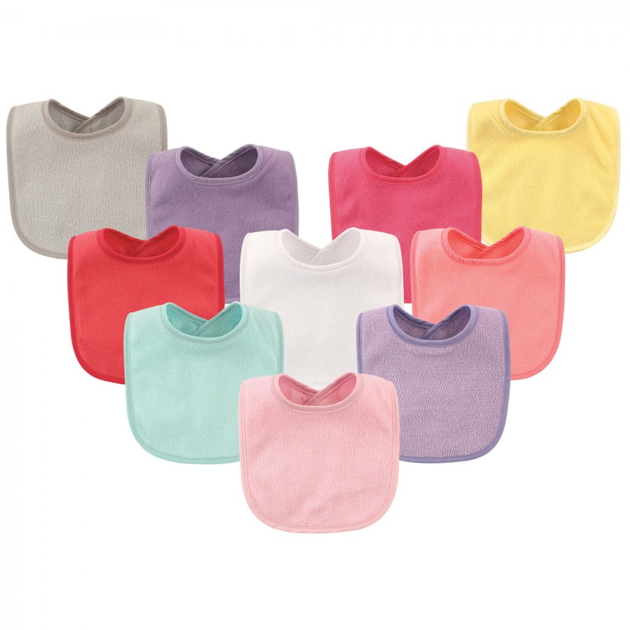 New Lot of 10 Pieces Different Colors Of Handmade Toddler's Waterproof Bibs 