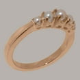 thumbnail image 3 of LBG British Made 10k Rose Gold Cultured Pearl Womens band Ring - 33 size options - Size 5.5, 3 of 6