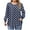 Blue, variant on Plus Size Tops for Womens Polka Dot Printed Ruched Long Sleeve Round Collared T-Shirts Cute Cozy Daily Pullover Tees Blouses