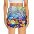 thumbnail image 4 of Uemuo Spring Flower Seasonal Pattern Women's Athletic Shorts High Waisted Running Shorts with Liner Pockets Gym Elastic Workout Shorts-Small, 4 of 9
