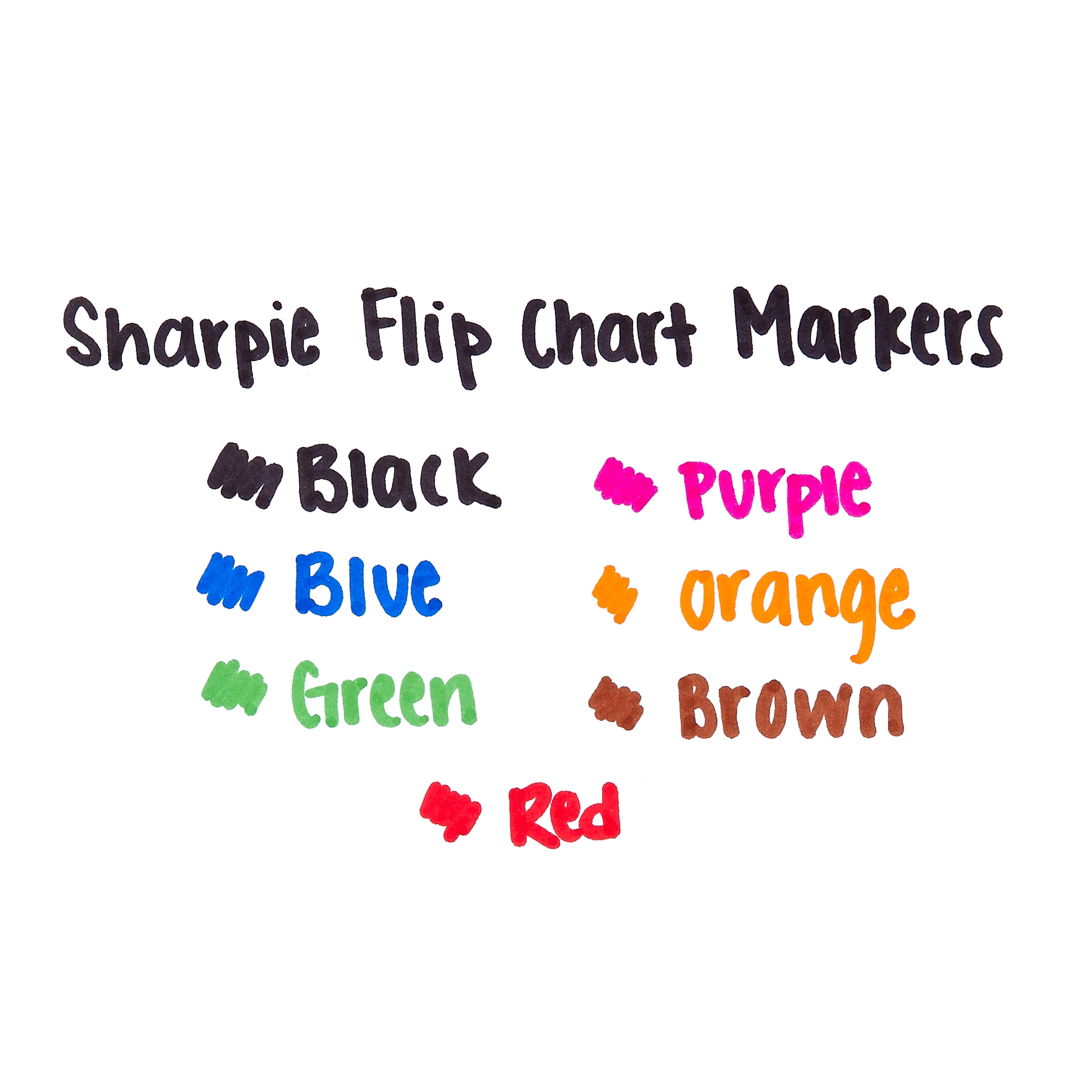 Assorted Colors 1 Bullet Tip Flip Chart Markers 8-Count 