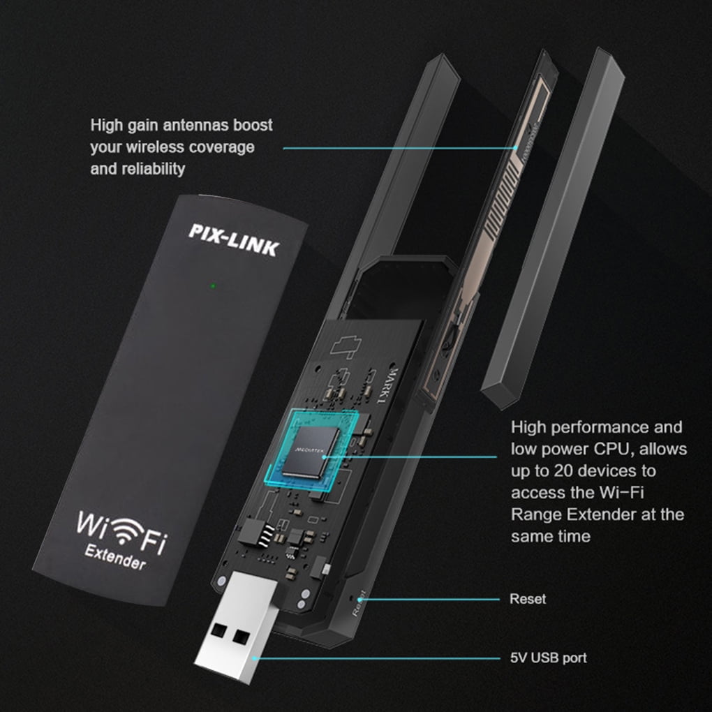 Portable WIFI Wireless Signal Amplifier USB Dual Antenna Router Booster