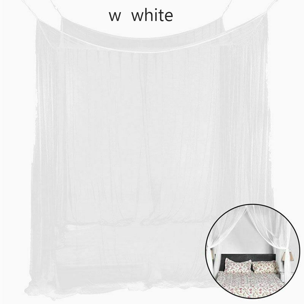 Simple 4 Corner Post Canopy King Size Black Bedding Mosquito Net Bed