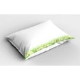 thumbnail image 2 of Ambesonne Floral Pillow Sham 2 Pack, Daisies in the Grass, 36"x20", Green White Yellow, 2 of 3