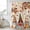 pink, variant on Fall Gnomes Shower Curtain, Waterproof Shower Curtains for Bathroom, Thanksgiving Maple Leaf Grey Wood Grain Washable Fabric Bathtub Curtain Set Bath Decor with 12 Hooks 48"x72"