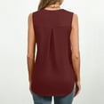 thumbnail image 6 of Lenpel Women's Tank Tops Trendy Summer V Neck Sleeveless Pleated Dressy Casual T Shirts Tunic Tee Blouses, 6 of 7