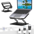 thumbnail image 1 of Soporte para Laptop, Base Plegable Estable Antideslizante y Portátil, Enfriadora para Laptop Stand con Base Giratoria de 360° y Altura Ajustable, para PC y Tabletas, 1 of 4