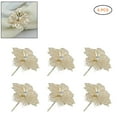 thumbnail image 1 of 6Pcs Napkin Rings Hollow Out Flower Shape Napkins Buckles Holders Dining Table Decorations, 1 of 7