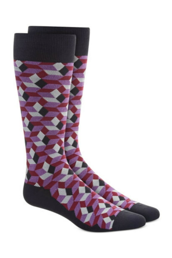 Mens Purple Rayon Dress Crew Socks 10-13