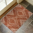 thumbnail image 6 of ReaLife Rugs Machine Washable Area Rug - Living Room Bedroom Bathroom Kitchen Entryway Office - Padded Crease Free Stain Resistant Premium - Moroccan Tribal Diamond - Jax- Orange - 2'x 3', 6 of 9