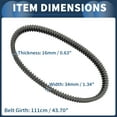 thumbnail image 4 of Unique Bargains Drive Belt V-Belt No.3211175 for Polaris for Ranger Diesel Model for Ranger Crew Diesel models ATV UTV, 4 of 7