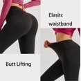 thumbnail image 4 of Byseng Leggings for Women Tummy Control, High Waisted, 4-Way Stretch Leggings (Black) M, 4 of 8