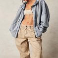 thumbnail image 3 of Veste d'Automne pour Adolescente à Manches Longues de Couleur Unie, 3 of 4