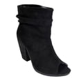 thumbnail image 1 of Botines Dama Mujer Abiertos Ozono Tipo Gamuza Negros negro 25 Capa De Ozono 020DJ6, 1 of 4
