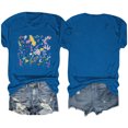 thumbnail image 4 of Fiudx Ropa de Mujer Blusas con Estampado de Flores Pequeñas para Mujer Top de Manga Corta con Cuello Redondo, 4 of 4