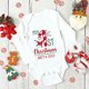 thumbnail image 4 of Body personalizado para bebé para su primera Navidad, ropa personalizada con nombre para recién nacidos, mono de manga larga para niño y niña, trajes de fiesta para bebés, 4 of 5