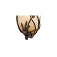 thumbnail image 4 of Regency Hill Leaf and Vine Pocket Farmhouse Rustic Wall Light Sconce Bronze Hardwire 8 1/2" Fixture Rimmed Amber Glass for Bedroom Bedside Bathroom, 4 of 7