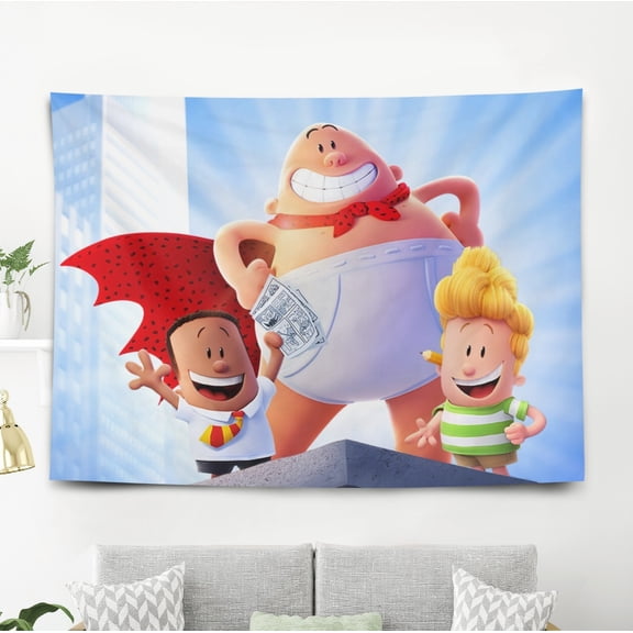 Captain Underpants Banner Tapestry Backdrop Party Supplies Wall Decor Birthday Gift