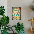 thumbnail image 5 of 1pc Rustic Floral "This Is My Happy Place" Aluminum Welcome Sign, 8x12 Inch – Vibrant Multicolor Garden Decor, Durable Metal Wall Art for Indoor & Outdoor Home Accent, Patio Decor, 5 of 8