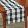 thumbnail image 2 of Park Designs Buffalo Check Backed Table Runner - Black & Cream, 2 of 4
