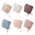 thumbnail image 6 of Cotton Ruffle Baby Hat Baby Girls Bonnet Caps Color Breathable Infant Hat, 6 of 8