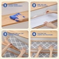 thumbnail image 4 of MBIGM Carpet Stair Treads Non-Slip for Indoor Steps, Soft Plush Polyester Stair Runners, Light Gray / White, 15 Pack, 4 of 8