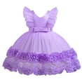 thumbnail image 1 of WEAIXIMIUNG Jolies Robes d'Été Courtes Fluides Enfant Filles Robe de Concours Fête Manches Volantées Dentelle Broderie Fleurs Robe Robes, 1 of 9