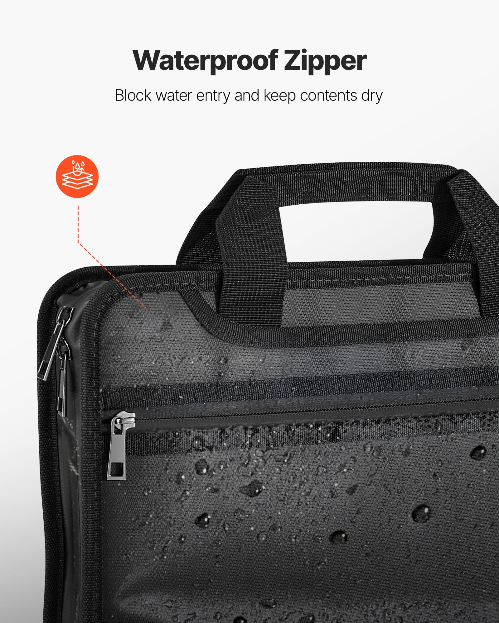 VEVOR Fireproof Document Bag, 1832 ℉ Heat Insulated Fireproof & Waterproof Bag, Portable Multi-Layer File Storage Security Organizer Home Office Travel Use, for Passports, Important Documents, Files
