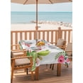 thumbnail image 2 of Outdoor Tablecloth with Umbrella Hole for Patio/Picnic/Party/Camping, Summer Pink Flamingos Waterproof Table Cloth Rectangle Table Cover Washable, Tropical Floral Leaves Cactus (54"x 80"), 2 of 8