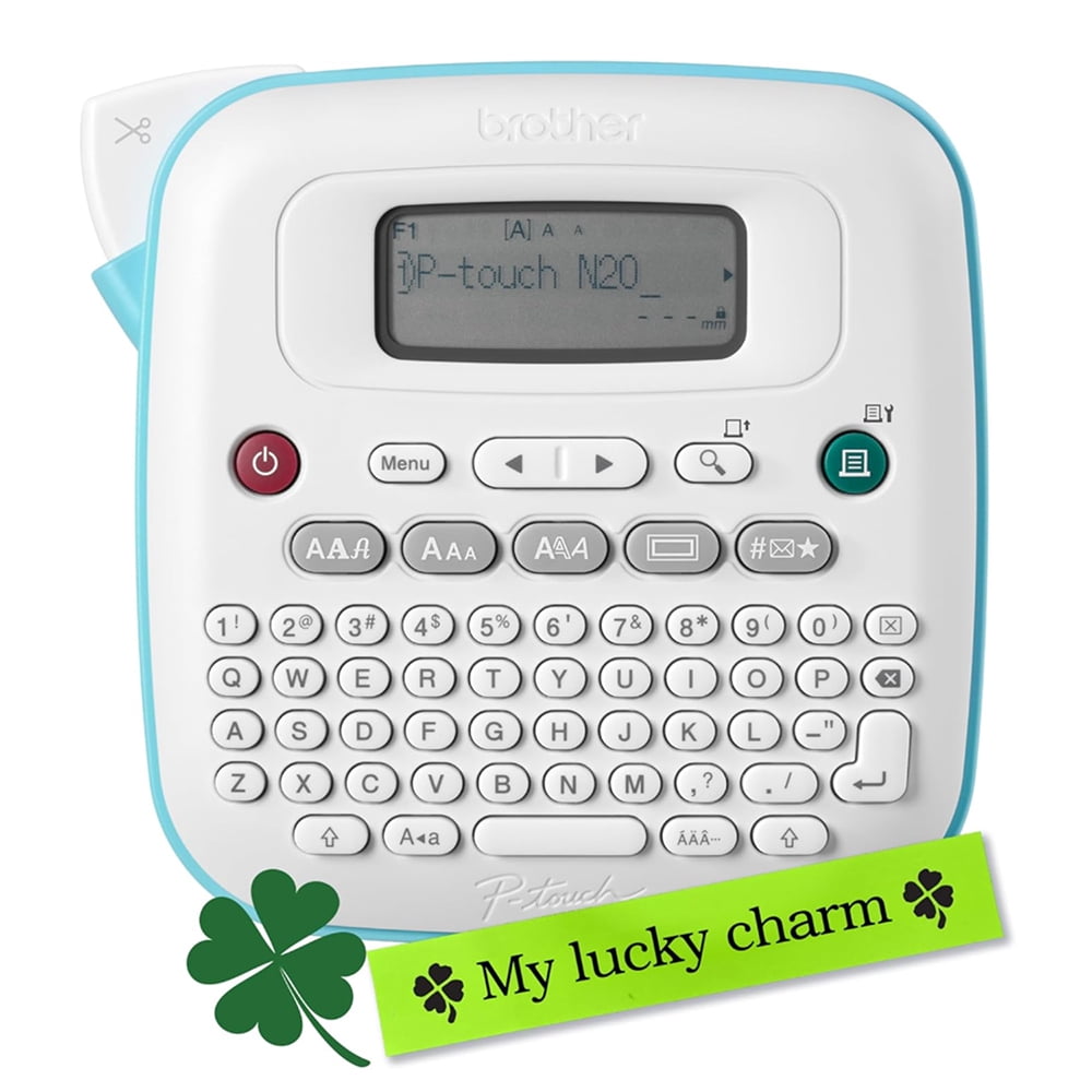 Brother P-Touch Personal Desktop Label Maker PTN20 Bundle with Brother P-touch Btag Label Tape, 0.47 in by 13.1 ft