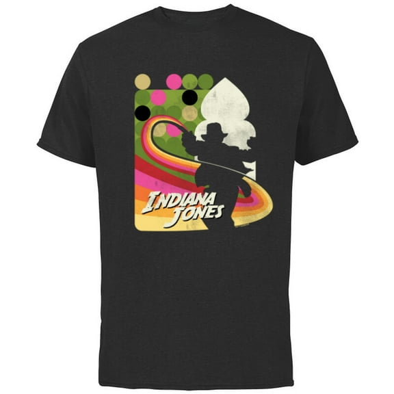 Lucasfilm Indiana Jones and the Dial of Destiny ‘60s Whip - Short Sleeve Cotton T-Shirt for Adults - Customized-Black