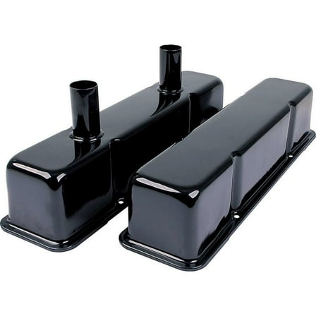 Allstar Performance Valve Covers SBC Steel Black w/Tubes