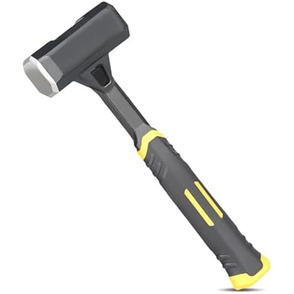 2lb Sledge Hammer - Heavy Duty Forged Forged One Piece Steel Construction with Fiberglass Handle, Perfect for Demolition, Construction, and Driving Stakes