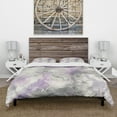 thumbnail image 2 of Designart 'Watercolor Minimal Purple Tones III' Cottage Duvet Cover Set, 2 of 4