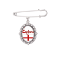 thumbnail image 1 of England National Flag Red Pattern Brooch Pin Dress Shirt Shawl Clips, 1 of 3