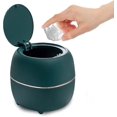 thumbnail image 1 of Mini cubo de basura de escritorio, cubo de basura redondo tipo prensa con tapa, basura pequeña de plástico verde Rojo Verde Cocina, Decoración y Otros, 1 of 5