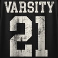thumbnail image 4 of Varsity 21 Women's Black Crew Neck Short Sleeve Crop Top-XS, 4 of 7