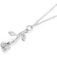 thumbnail image 3 of Stainless Steel Rose Flower Style Statement Pendant Party Necklace, 3 of 3