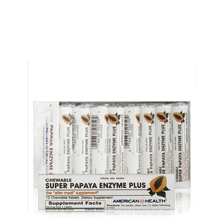 Super enzyme de papaye plus comprimés à croquer Rouleau Pack - 16 Rolls par American Healt