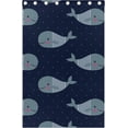 thumbnail image 4 of Coolnut Window Curtain Panels Whales On Dark Blue Grommet Top Room Darkening Thermal Insulated Blackout Window Treatment Drapes 2 Panels W55 x L84 In, 4 of 6