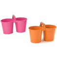 thumbnail image 1 of 8122E HPK-TA S-2 Enameled Galvanized Double Planter - Set of 2, 1 of 1