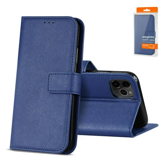 APPLE IPHONE 11 PRO Phone Cases, PU Leather Wallet Phone Cover with Credit Card Slots Pouch for APPLE IPHONE 11 PRO 3-In-1 Wallet Case In BLUE