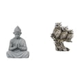thumbnail image 1 of Estatua de mono,Estatua de Buda Mono para Interiores y Exteriores Budista,Figuras en miniatura meditando para decorar el jardín de casa.,Figuras de búho,Figuras de búho,animales, 1 of 8