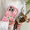 thumbnail image 2 of Kawaii Phone Cases for iPhone 13 Pro Max,Cute Cartoon Rose Phone Case 3D Funny Pink Flower Phone Case for Women Girls Soft Silicone Shockproof Cover for iPhone 13 Pro Max, 2 of 14