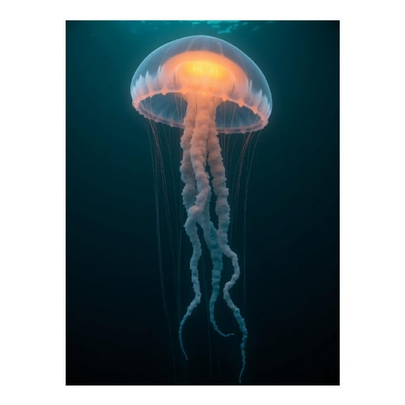 Diamond Art Kit for Adults, Glowing Ocean Jellyfish Serenity Diamond Painting for Adults Beginners, DIY Diamond Art Painting Kits, 5D Diamond Painting Crafts for Home Decor 12x16 Frameless