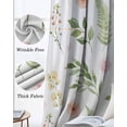thumbnail image 3 of Pink Green Botanical Blackout Curtains for Bedroom Living Room Darkening Curtains 54 Inch Long Spring Watercolor Floral Leaf Plant Short Curtain for Small Window Treatment Grommet Drapes 42"x54"x2, 3 of 9